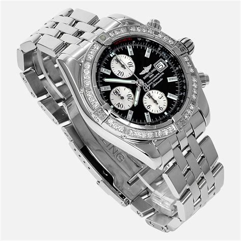 breitling b13356 diamond bezel|breitling chronomat evolution diamond bezel.